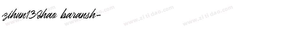 zihun138hao baransh字体转换